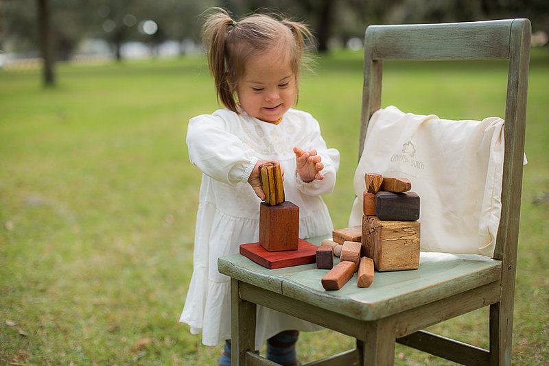 Clover and Birch open-ended play wooden blocks