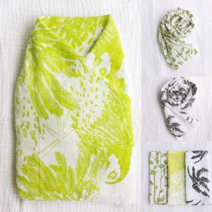 tinyT Textiles hand printed swaddle blankets